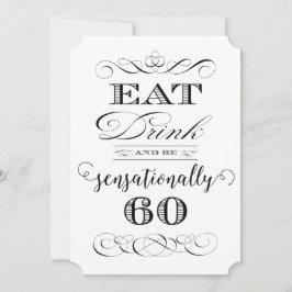 Sensationeel 60 verjaardagsdiner kaart
