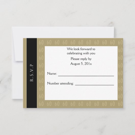 Sensationeel bij 60 RSVP-uitnodiging Kaart (Voorkant)