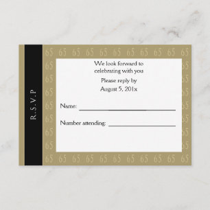 Sensationeel bij 65 RSVP-uitnodiging Kaart