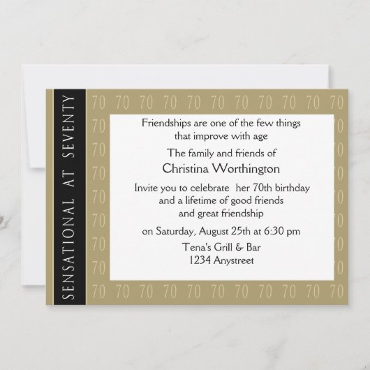 Sensationeel bij uitnodiging van 70 partijen (Voorkant)