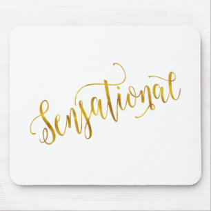 Sensationeel Citaat Gold Faux Foil Inspiration Whi Muismat