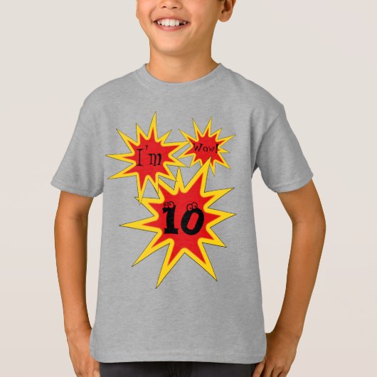 Sensationele 10e verjaardag van de eerste uitbarst t-shirt (Voorkant)