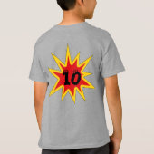 Sensationele 10e verjaardag van de eerste uitbarst t-shirt (Achterkant)