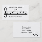 Sensationele muziek visitekaartje (Voorkant / Achterkant)