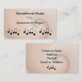 Sensationele muziek visitekaartje (Voorkant / Achterkant)