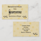 Sensationele muziek visitekaartje (Voorkant / Achterkant)