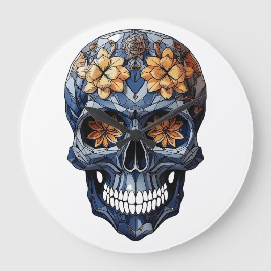 🕰️💀 sensationele schedel wandklok 💀🕰️ (Voorkant)