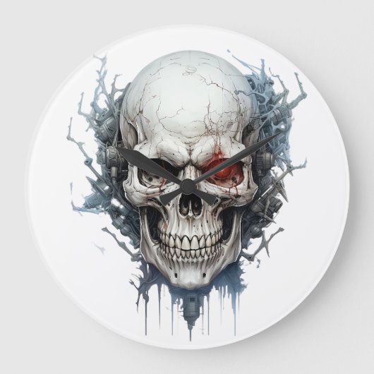 🕰️💀 sensationele schedel wandklok 💀🕰️ (Voorkant)