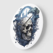 🕰️💀 sensationele schedel wandklok 💀🕰️ (Hoek)