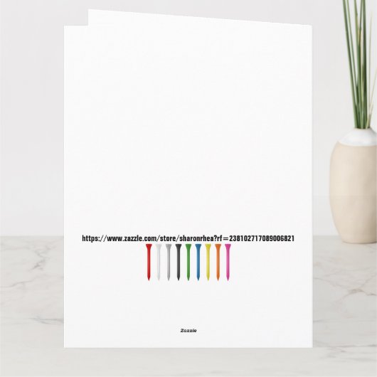 Sensationele senior golfers kaart (Achterkant)