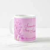 Sensationele Stap Zuster lila orchidee bedankt mok (Voorkant links)