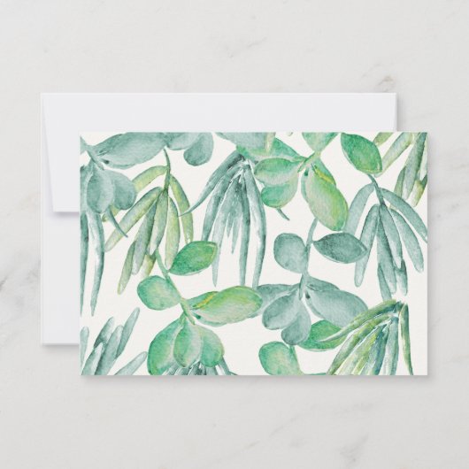 Sensationele Succulenten Bruiloft RSVP-kaarten RSVP Kaartje (Achterkant)