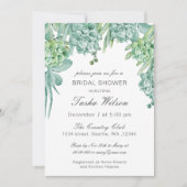 Sensationele Succulents Bridal Shower Invitations Kaart (Voorkant)