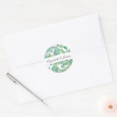Sensationele Succulents Wedding Ronde Sticker (Envelop)
