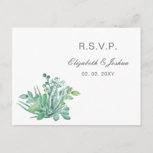 Sensationele Succulents Wedding RSVP Uitnodiging Briefkaart