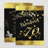 Sensationele uitnodiging van de 70e verjaardag van (Voorkant / Achterkant)