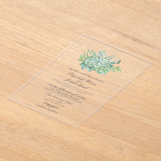 Sensationele weddenschappen acryl uitnodigingen (Laagn)