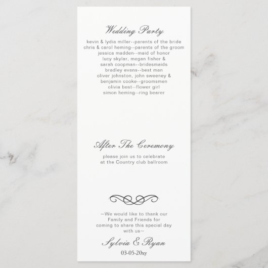 Sensationele weddenschappen programmakaart (Achterkant)