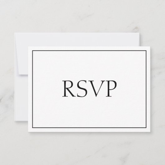 Sensationele zwart-wit respons RSVP Kaartje (Voorkant)