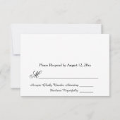 Sensationele zwart-wit respons RSVP Kaartje (Achterkant)