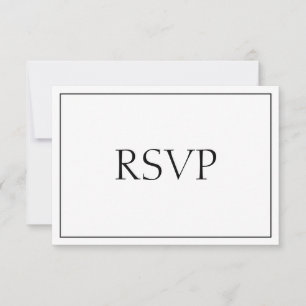 Sensationele zwart-wit respons RSVP Kaartje