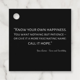 Sense and Sensibility Quote I Bedankjes Labels