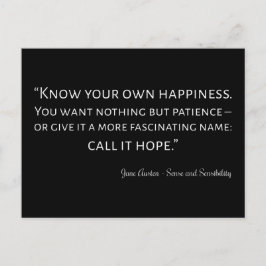 Sense and Sensibility Quote I Briefkaart