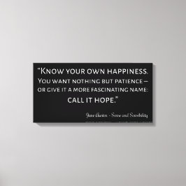 Sense and Sensibility Quote I Canvas Afdruk