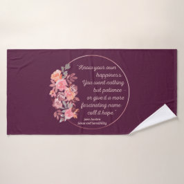 Sense and Sensibility Quote I - Cute Style Bad Handdoek
