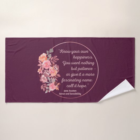 Sense and Sensibility Quote I - Cute Style Bad Handdoek (Badhanddoek)