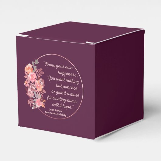 Sense and Sensibility Quote I - Cute Style Bedankdoosjes (Voorkant Zijde)