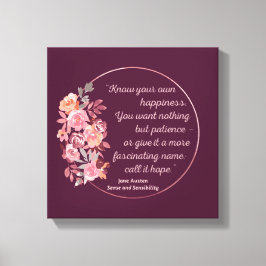 Sense And Sensibility Quote I - Cute Style Canvas Afdruk