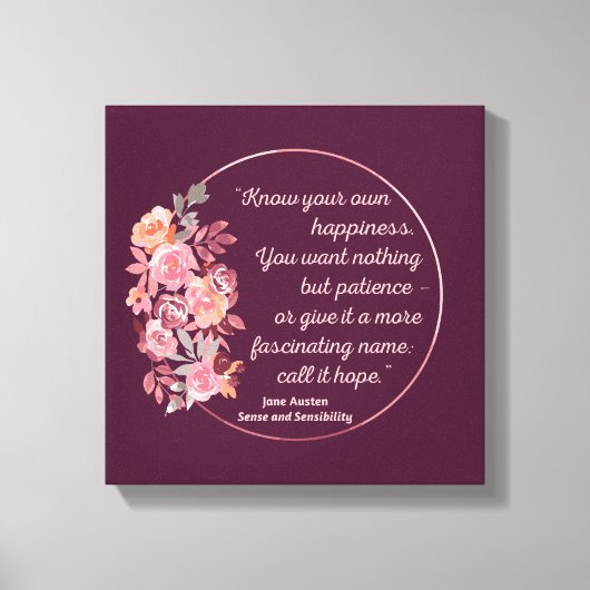 Sense And Sensibility Quote I - Cute Style Canvas Afdruk (Voorkant)