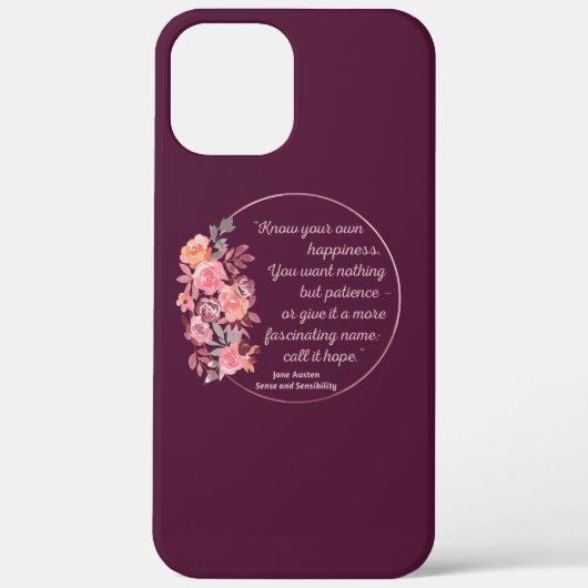 Sense and Sensibility Quote I - Cute Style Case-Mate iPhone Case (Achterkant)