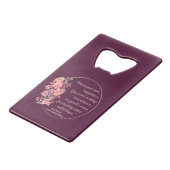 Sense and Sensibility Quote I - Cute Style Creditkaart Flessenopener (Achterkant Gekanteld)