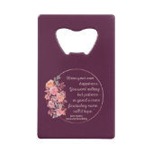 Sense and Sensibility Quote I - Cute Style Creditkaart Flessenopener (Achterkant)