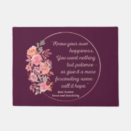 Sense and Sensibility Quote I - Cute Style Deurmat