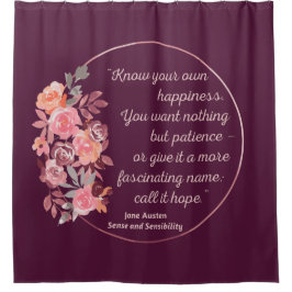 Sense and Sensibility Quote I - Cute Style Douchegordijn
