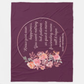 Sense and Sensibility Quote I - Cute Style Fleece Deken (Voorkant)