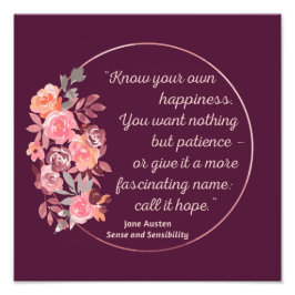 Sense and Sensibility Quote I - Cute Style Foto Afdruk