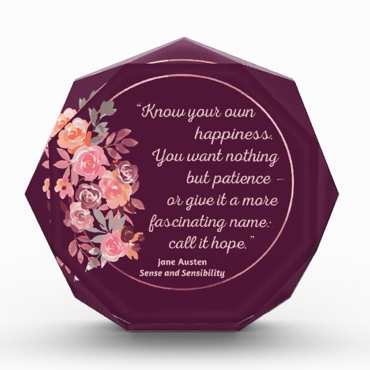 Sense And Sensibility Quote I - Cute Style Fotoblokken (Voorkant)