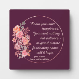 Sense and Sensibility Quote I - Cute Style Fotoplaat