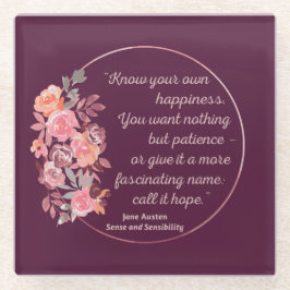 Sense and Sensibility Quote I - Cute Style Glazen Onderzetter