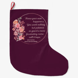 Sense and Sensibility Quote I - Cute Style Grote Kerstsok