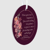 Sense and Sensibility Quote I - Cute Style Ornament (voorkant)