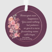 Sense and Sensibility Quote I - Cute Style Ornament (achterkant)