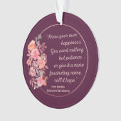 Sense and Sensibility Quote I - Cute Style Ornament (voorkant)