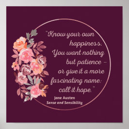Sense and Sensibility Quote I - Cute Style Poster