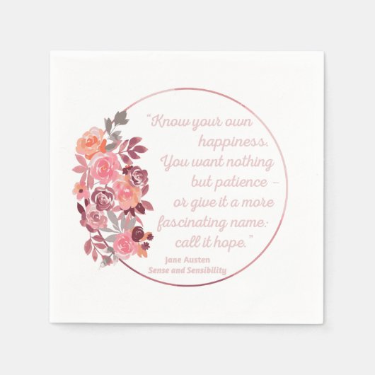 Sense and Sensibility Quote I - Cute Style Servet (Voorkant)