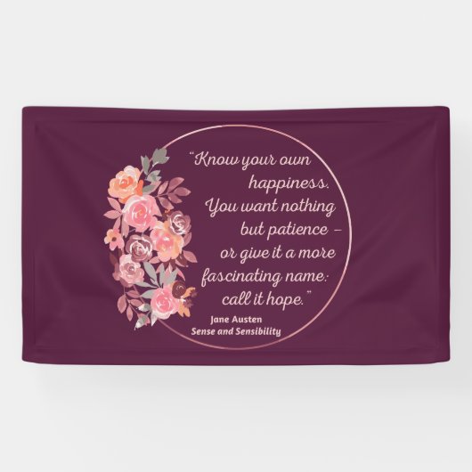 Sense and Sensibility Quote I - Cute Style Spandoek (Horizontaal)